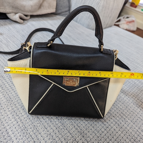 Kate Spade LAUREL WELLESLEY PLACE Black/Porcelain Satchel Bag - Picture 8 of 11